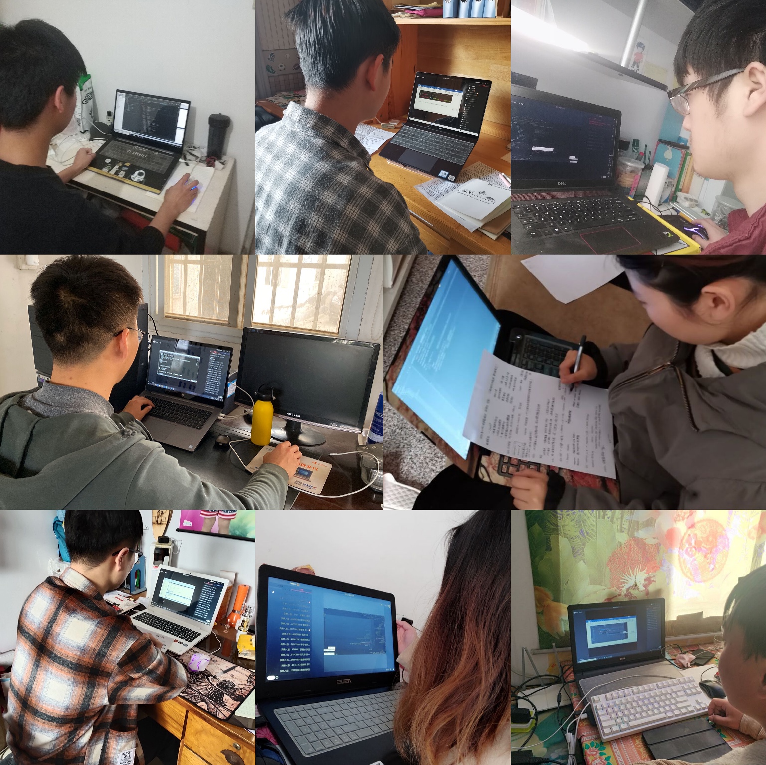 同学们在线开展学习